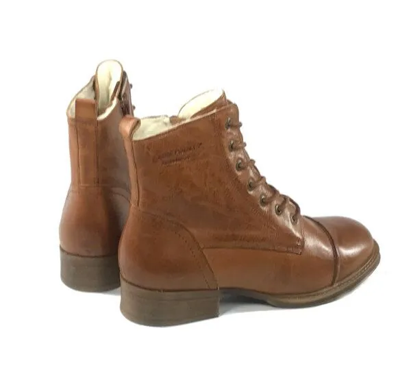 Ten Points Ten Points gefütterte Schnürstiefel, Pandora Boots, vegetabil gegerbtes Leder, Hellbraun (cognac), – Produktbild 2 von 3