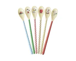 RICE RICE Latte-Macchiato-Löffel Latte-Löffel Snoopy-Design, 6er-Set, extra lang, Melamin BPA-frei – Produktbild 1 von 1