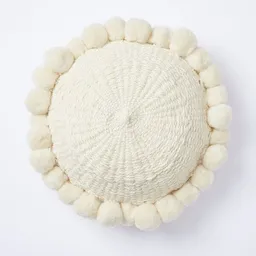 By Native By Native Rundes Pom Pom Kissen "Salta", 100% Schurwolle, mulesingfrei – Produktbild 1 von 1