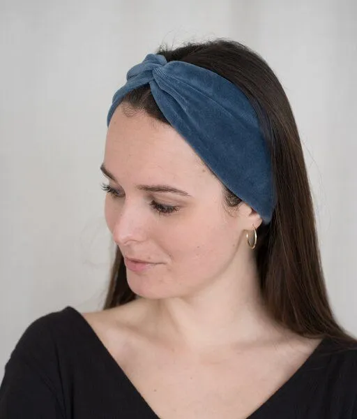 obumi obumi Haarband Bow aus Bio Samt, Marine blue, – Produktbild 4 von 4