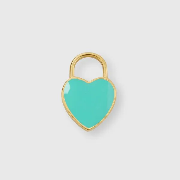fejn jewelry fejn jewelry Anhänger 'Heart', Turquoise/gold, – Produktbild 1 von 2