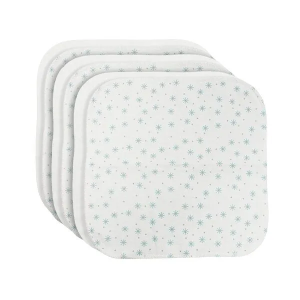 bistyle bistyle 6er-Pack-Baumwolle-Mundtücher - 20x20cm - zertifiziert – Bio Baumwolle, Ecru grün, – Produktbild 1 von 2