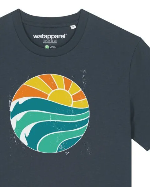 watapparel watapparel T-Shirt Unisex Summer Sun, India ink grey, – Produktbild 3 von 3
