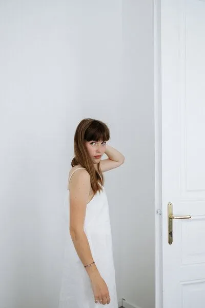 gust. gust. Leinenkleid mit Rückenausschnitt - 100% Bio-Leinen, White (weiß), – Produktbild 1 von 4