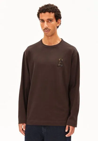 ARMEDANGELS ARMEDANGELS MAARKOS Å LOGO Herren Longsleeve aus Bio-Baumwoll Mix, Claystone, – Produktbild 1 von 3