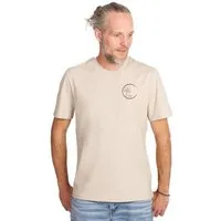 Life Tree Life-Tree Shirt aus Biobaumwolle mit Brustmotiv für Herren "Circle" Burgundy / Ocre / Desert Dust beige, Natur, – Produktbild 1 von 1