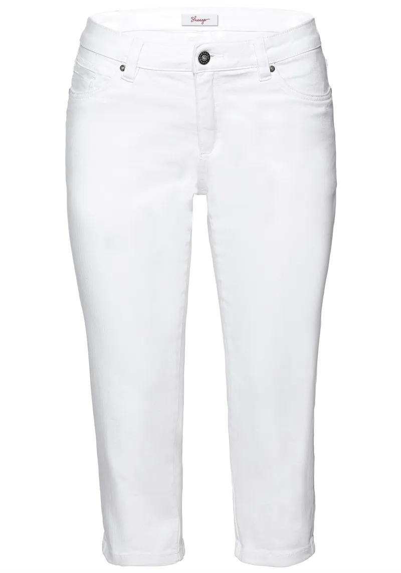 sheego Caprijeans white denim, White denim, – Produktbild 2 von 2