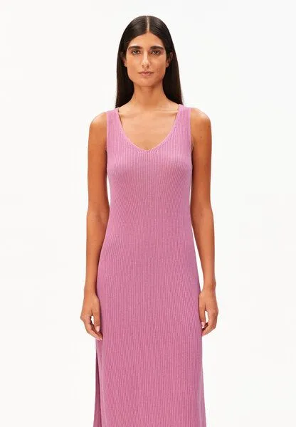 ARMEDANGELS ARMEDANGELS LINEN BLEND Damen Strickkleid aus Leinen-Mix, Washed berry, – Produktbild 1 von 4