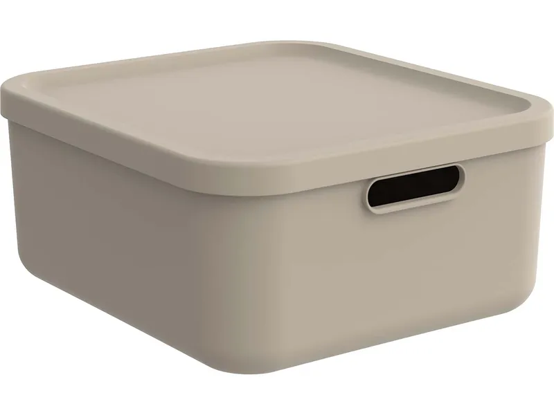 rotho rotho Aufbewahrungsbox 'ALBULA LIGHT' aus Recyclingkunststoff, 20 l, cappuccino – Produktbild 1 von 1