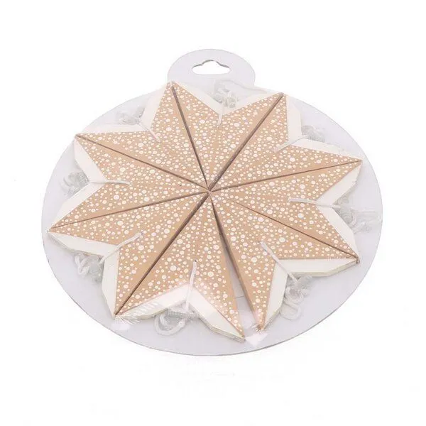 MoreThanHip MoreThanHip Papier‑Weihnachtsstern aus FSC‑Papier - inkl. Beleuchtungsset - Luma goldenbraun – Produktbild 4 von 4
