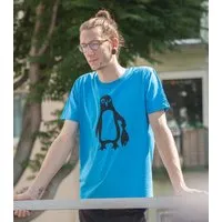 päfjes päfjes Pinguin Paul - Fair Wear Männer Bio T-Shirt, Blau, – Produktbild 1 von 1