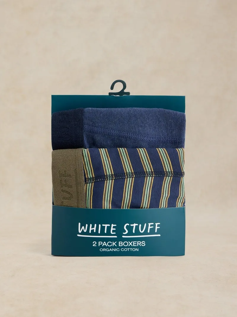 White Stuff Boxershorts Hove Doppelpack - S, Grün multi, – Produktbild 1 von 3