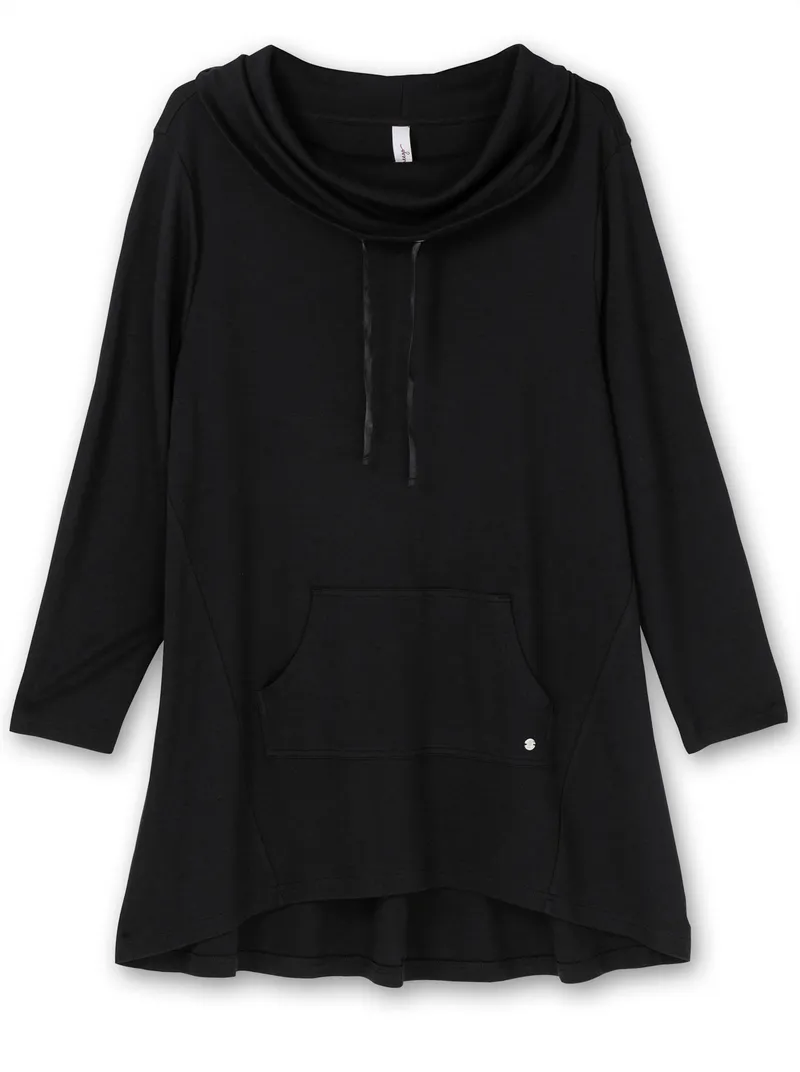sheego Kapuzensweatshirt, Schwarz, – Produktbild 1 von 2