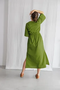 Jyoti - Fair Works Jyoti - Fair Works Damen vegan Kleid Vaasi Basil – Produktbild 1 von 1