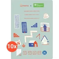 Memo 10 er Pack memo x SOS-Kinderdörfer weltweit Schulheft DIN A4, 16 Blatt, Lin. 26 – Produktbild 1 von 1