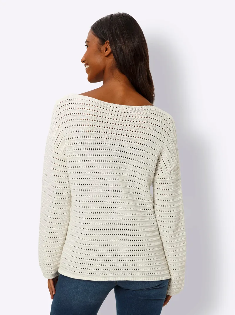 heine Ajourpullover ecru, Ecru, – Produktbild 2 von 2