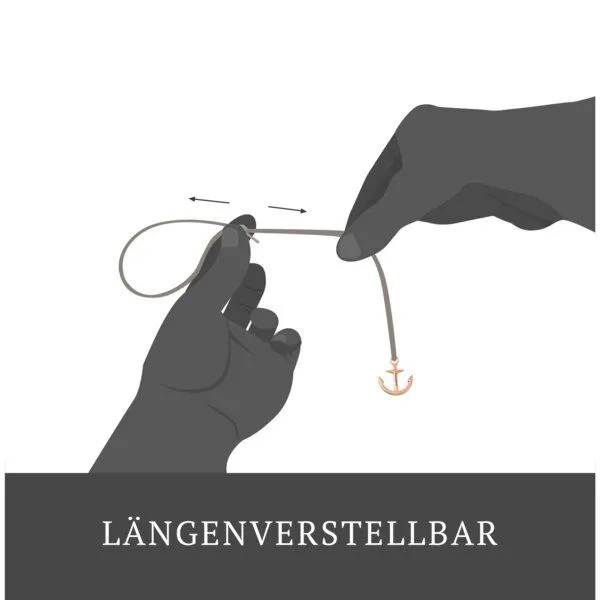Classygood. Classygood. Anker Armband Edelstahl - Rosègold - Alcantara-Leder Band, Hellblau, – Produktbild 4 von 4