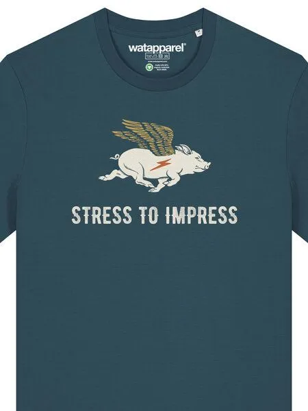 watapparel watapparel T-Shirt Unisex Stress to impress, Stargazer, – Produktbild 3 von 3