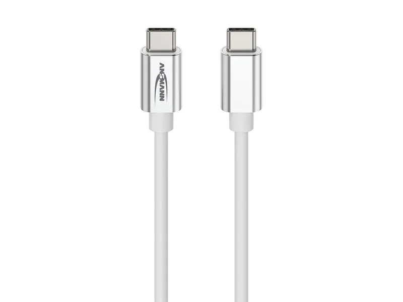 Ansmann Ansmann Ladekabel USB-C auf USB-C, 1,2 m, weiß – Produktbild 1 von 1