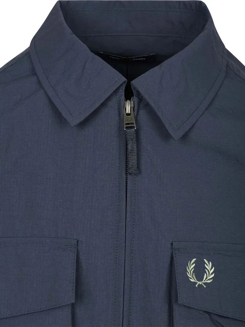 Fred Perry Fred Perry Overshirt Pocket Ribstop Navy - Größe M, Blau, – Produktbild 5 von 5