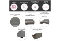 DOMO collection Ecksofa Bahia, zeitlos & elegant, Breite 256cm, bequeme Armlehnen, L-Form, Microfaser – Produktbild 1 von 1