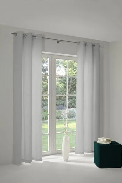 Nature by Adam Nature by Adam Vorhang aus 100% Bio-Baumwolle - Made in Germany - Uni Collection light, Hellgrau, – Produktbild 6 von 7