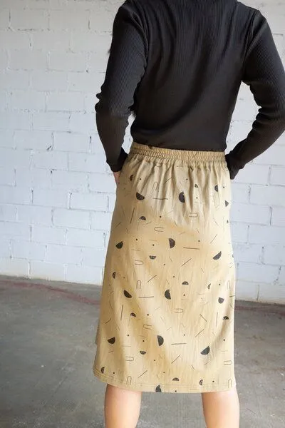 TIRALAHILACHA Tiralahilacha Galia midi skirt, Beige, – Produktbild 2 von 4