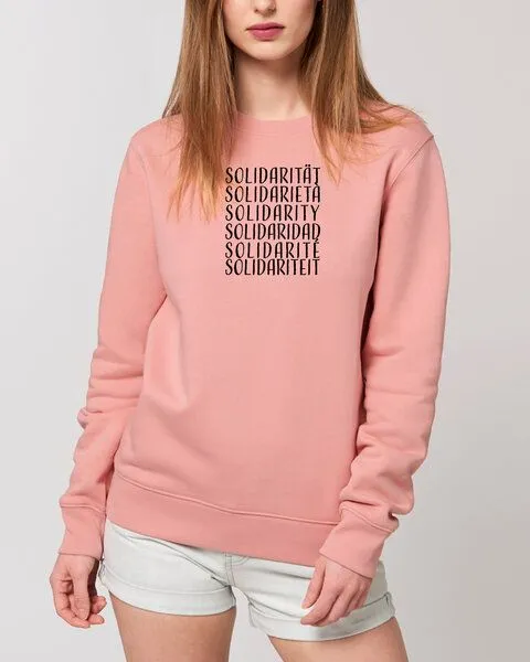 Human Family Human Family Bio Unisex Rundhals-Sweatshirt - "Switch - Solidarity", Altrosa (rose), – Produktbild 3 von 4