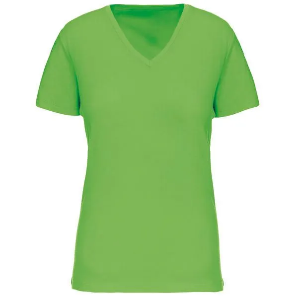 Greenspired Greenspired Basic Bio Damen T-Shirt mit V-Ausschnitt XS- 3 XL, Limette, – Produktbild 1 von 1