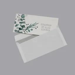 Fines Papeterie Fines Papeterie 3er Set Klappkarte mit Umschlag * Motiv Eukalyptus * Hochzeitskarte * Gutschein – Produktbild 1 von 1