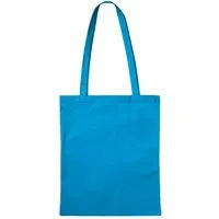 Baumwoll-Tragetaschen, hellblau 38x42 cm mit zwei langen Henkeln – Produktbild 1 von 1