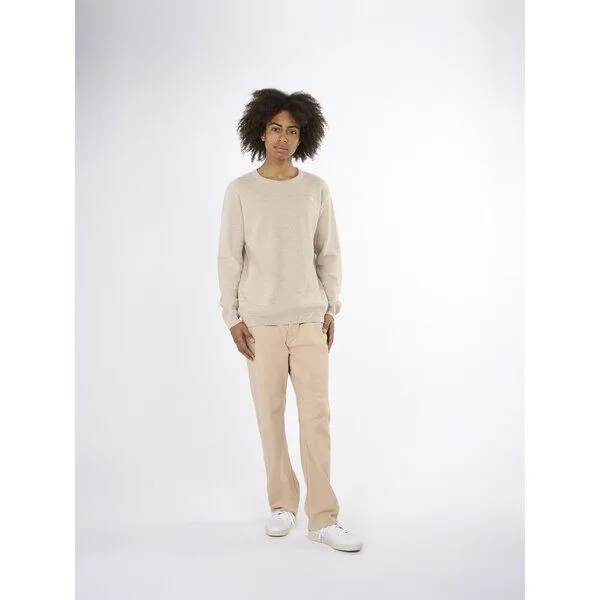 KnowledgeCotton Apparel KnowledgeCotton Apparel Strickpullover ZIG-ZAG aus Bio-Baumwolle, Natur (nature melange), – Produktbild 2 von 3