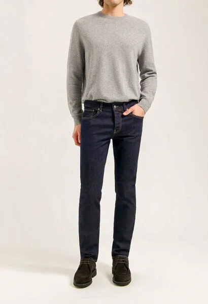 MUD Jeans MUD Jeans HANK Mid Tapered Jeans aus einem Bio-Baumwolle / recycelter Baumwolle Mix (strong blue), Strong blue, – Produktbild 4 von 5