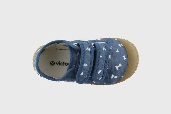 Victoria Victoria vegane bedruckte Kinder-Klett-Sneaker – Basket de Lona, Marino (blau), – Produktbild 4 von 4