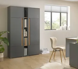 Furn.Design Aktenschrank Center (Büroschrank Set in grau mit Wotan Eiche, 3-teilig, 120 x 200 cm) 15 Fächer – Produktbild 1 von 1