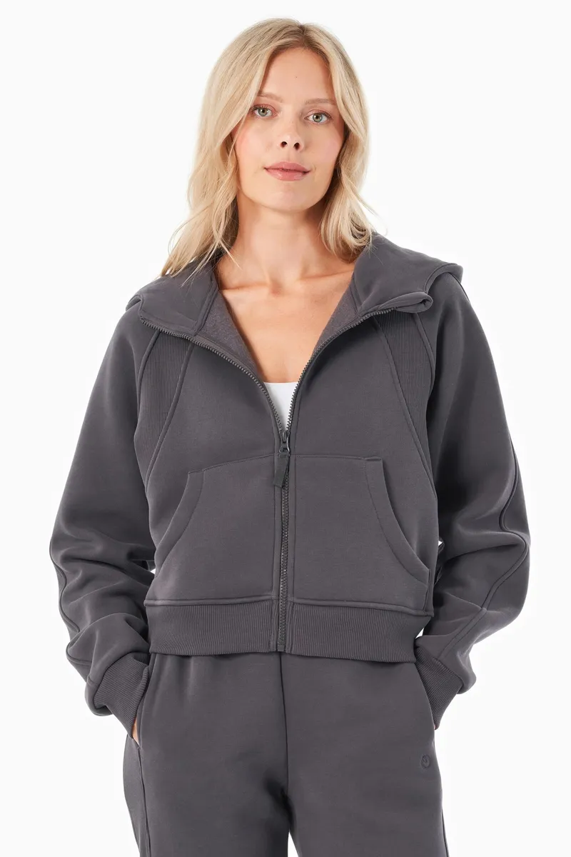 ORGANICATION ORGANICATION Damen vegan Hoodie Full Zip Joddy Shadow Grey, Grau, – Produktbild 2 von 2