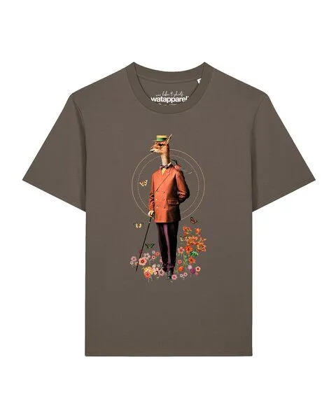 watapparel watapparel T-Shirt Unisex Fancy Llama, Mocha, – Produktbild 1 von 2