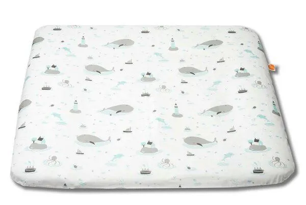 Millemarille Millemarille Wickelauflage 85x75 cm ERSATZBEZUG, Save the whales (wale), – Produktbild 2 von 4
