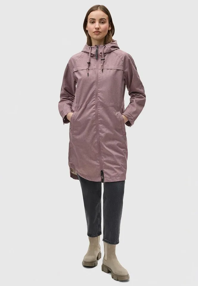 ragwear ragwear Outdoorjacke Belinka Wasserdichte lange und sehr leichte Übergangsjacke, Lila, – Produktbild 4 von 4