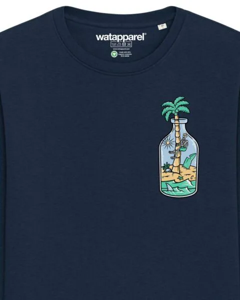 watapparel watapparel Sweatshirt Unisex Holiday in a bottle, French navy, – Produktbild 3 von 3