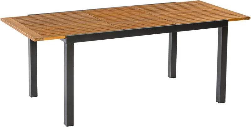 Merxx Merxx Garten-Essgruppe Tilos, (7-tlg), 6 Klappsessel mit ausziehbarem Tisch, Grau, – Produktbild 3 von 5