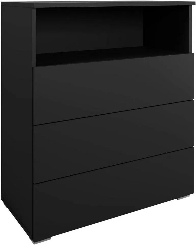 OTTO home Kommode Paris, mit 3 Schubkästen (Breite 70 cm), Schwarz, – Produktbild 3 von 8