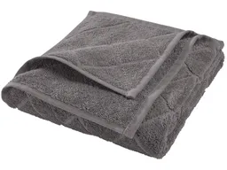HANS NATUR Handtuch Bio-Baumwolle Frottee Raute dunkelgrau Maße 50 x 100 cm – Produktbild 1 von 1