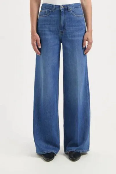 MUD Jeans MUD Jeans Damen Jeans "Sara High Loose Flow - Medium Vintage Stone", Blue, – Produktbild 4 von 4