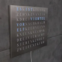 build-yours build-yours Bausatz WordClock Jupiter Edelstahl gelasert - Bau dir deine Wortuhr – Produktbild 1 von 1