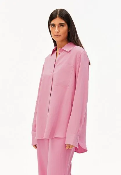 ARMEDANGELS ARMEDANGELS LINEN BLEND Damen Bluse aus Leinen-Mix, Washed berry, – Produktbild 1 von 4