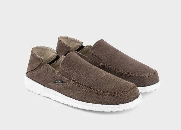 8000Kicks 8000Kicks SunSlide Hanf-Slipper in Dunkelbraun – Produktbild 2 von 4
