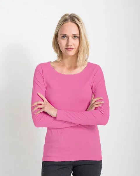 Alma & Lovis Alma & Lovis Langarmshirt aus 100% Bio-Baumwoll-Jersey (kbA) | Pure Shirt, Pink, – Produktbild 1 von 1