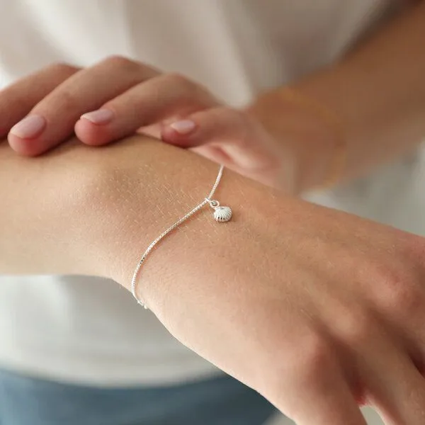 BELLYBIRD Jewellery BELLYBIRD Jewellery Armband - kleine Muschel, Anhänger/ Silber/ Silber vergoldet, Silber, – Produktbild 3 von 4