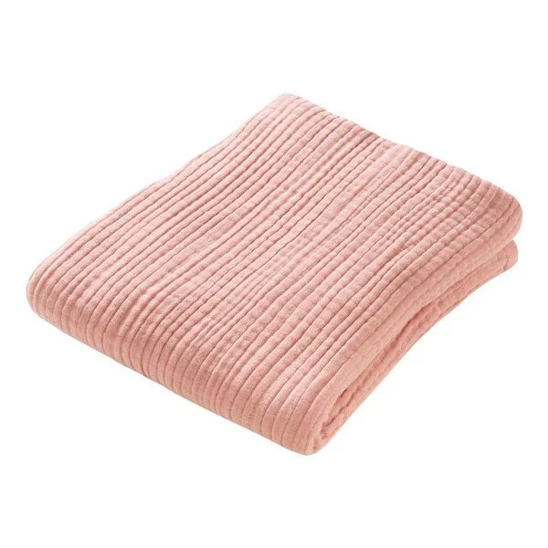 People Wear Organic People Wear Organic Biobaby Mulldecke, 4-lagig, 100% Baumwolle (kbA), 105x105cm, Rosé, – Produktbild 2 von 3